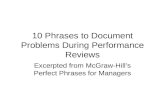 10 phrases to document problems during performance reviews