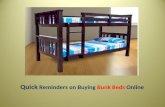 Quick reminders on buying bunk beds online
