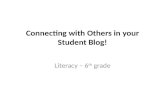 Connecting with Others in your Student Blog!