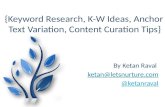 Tips for Anchor Text Variation Keyword Research & Content Curation Ideas