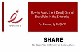 How to Avoid 5 Deadly Sins of SharePoint in the Enterprise