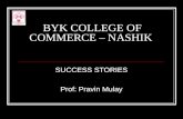 BYK COLLEGE-NASHIK- Extra curricular success