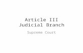 Article III - Supreme Court
