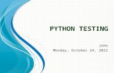 Python  testing