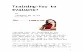 Training-How to Evaluate