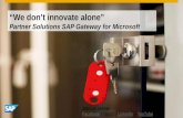 We don’t innovate alone: SAP Gateway for Microsoft Partner Solutions