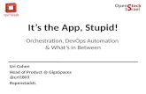 OpenStack Israel Summit 2013 - It’s the App, Stupid!