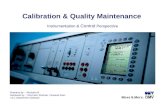 Calibration & Quality Maintenance