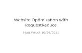 Website optimization with request reduce