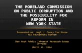 Blair Horner, ‘The Moreland Commission on Public Corruption and the Possibility for Reform in New York State’