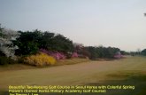 Beautiful Tae-Ryeung Golf Course in Seoul Korea with Colorful Spring Flowers (former Korea Military Academy Golf Course)
