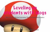 Leveling Up Students with Blogs
