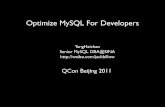 Optimize MySQL performance for developers
