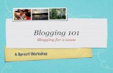 Sprout! Blogging 101