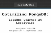 Optimizing MongoDB: Lessons Learned at Localytics
