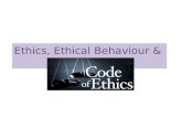Ethics, ethical behaviour & code of ethics elluminate presentation