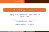 Gergely Palla - Extracting tag hierarchies