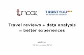 Do the sums: travel reviews + data analysis = better experiences