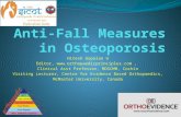 Anti fall measures in osteoporosis