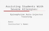Assisting Students with Severe Allergies: Epinephrine Auto ...