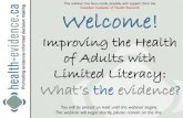 Improving the Health of Adults with Limited Literacy: What's the Evidence?