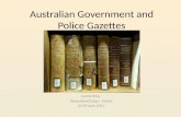 Australian Government and Police Gazettes