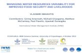 Managing water resources variability for improved food security and livelihoods