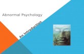 Abnormal psychology an introduction