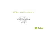 How Change Happens lecture V: aid and change