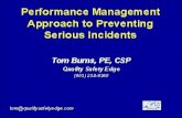 Performance Management Approach To Preventing Serious Incidents