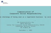 Communication of Corporate Social Responsibility