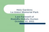 Last farewell of rodolfo gurion at holy gardens la union memorial park