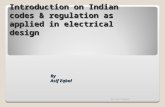 Introduction on indian codes as applied in electrical design