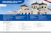 Helsinki, Tallinn & Stockholm - Itinerary