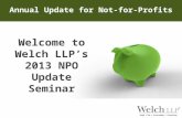Welch LLP 2013 NPO Accounting Updates Seminar