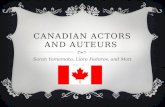 Canadian Actors and Auteurs