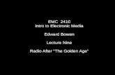 EMC 2410 Lecture 9 Radio After Television