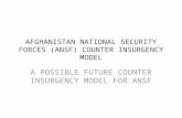 Afghanistan national security forces future counter insurgency model 23 march 2013