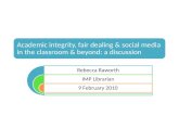 Academic Integrity, Fair Dealing & Social Media Feb 4