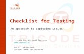Checklist for website testing