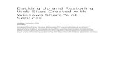 Backing Up and Restoring Web Sites Created with Windows ...
