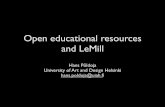 Open Educational Resources and LeMill