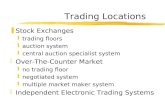Trading Locations Stock Exchanges trading floors