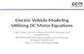 Electric vehicle modeling utilizing dc motor equations   clay hearn - july 2010