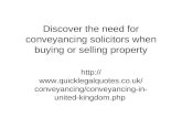 - Discover the need for conveyancing solicitors when buying