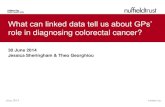 Theo Georghiou and Dr Jessica Sheringham: Data and Colorectal Cancer, 30 June 2014