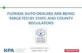 Florida Auto Dealers are being targeted by State and County Regulators