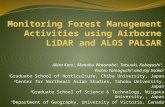 MONITORING FOREST MANAGEMENT ACTIVTIES USING AIRBORNE LIDAR AND ALOS PALSAR.pptx