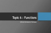 SDT Topic 06: Functions