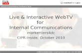 Live & Interactive WebTV for Internal Communications